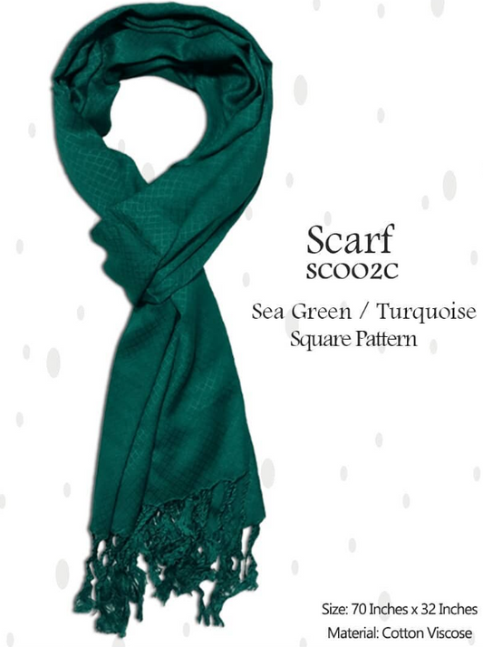 Cotton Viscous Scarf - Sea Green - 15 - SC002C