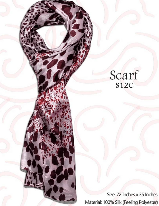 Silk Scarf - Cheetah Print - 36 - S12 C